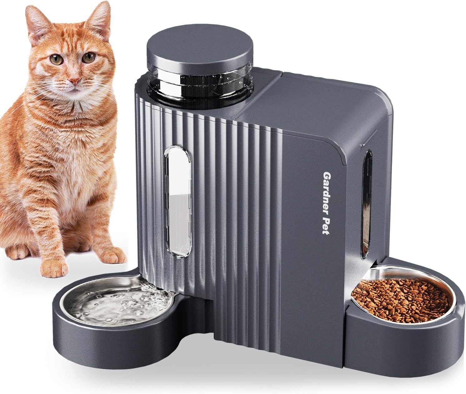 Distributeur Automatique Croquettes et Eau 3L*2 pour Chats