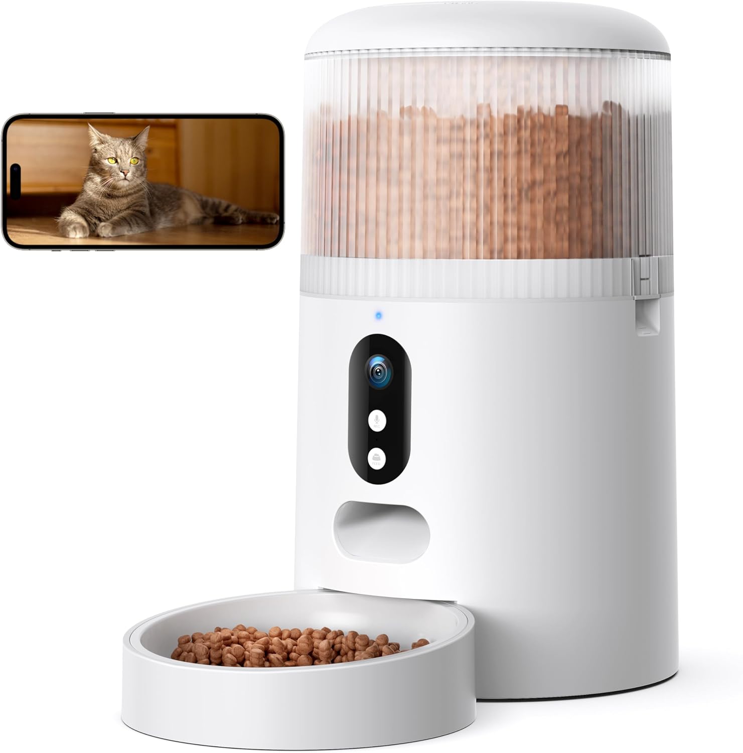 Distributeur Automatique Croquettes Chat avec Caméra HD