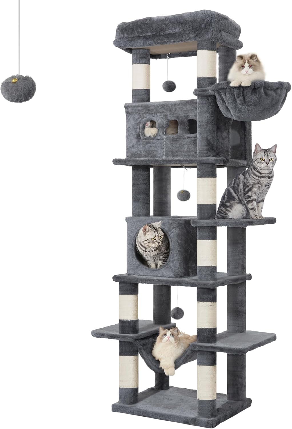 Tour à Chat 170 cm avec Griffoirs et Niches