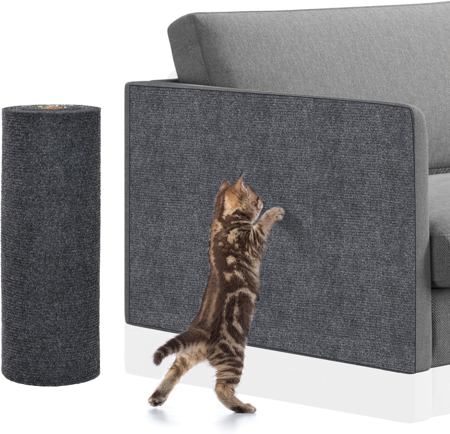 Tapis Griffoir Chat Autocollant 40x200cm Gris