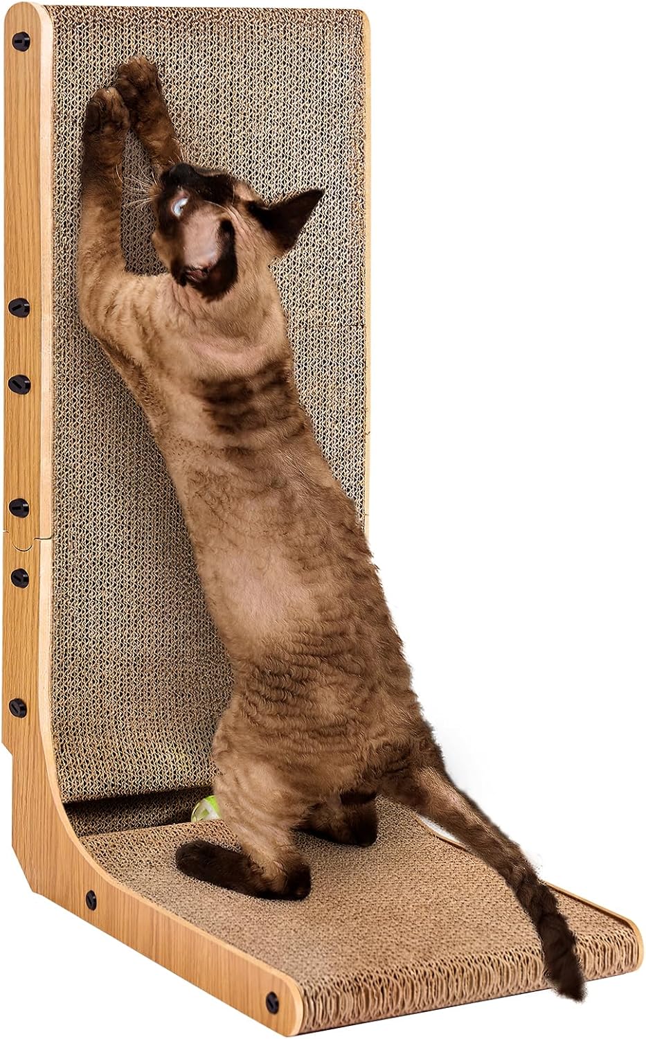 Griffoir en L pour Chat avec Balle Jouet
