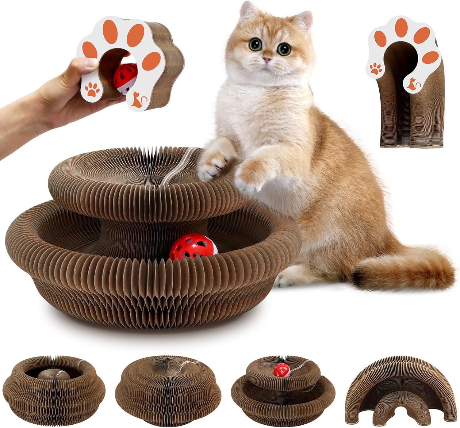 Griffoir en Carton avec Balle pour Chat