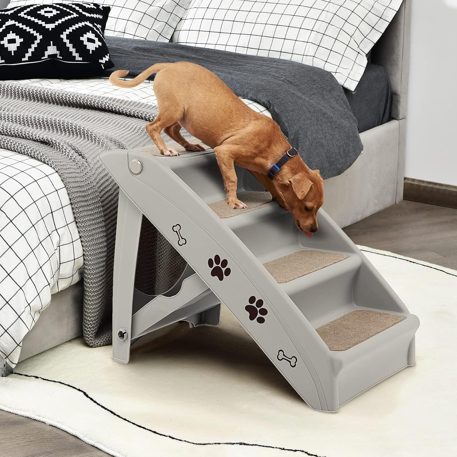 Escalier pour Chien en Plastique avec 4 Marches