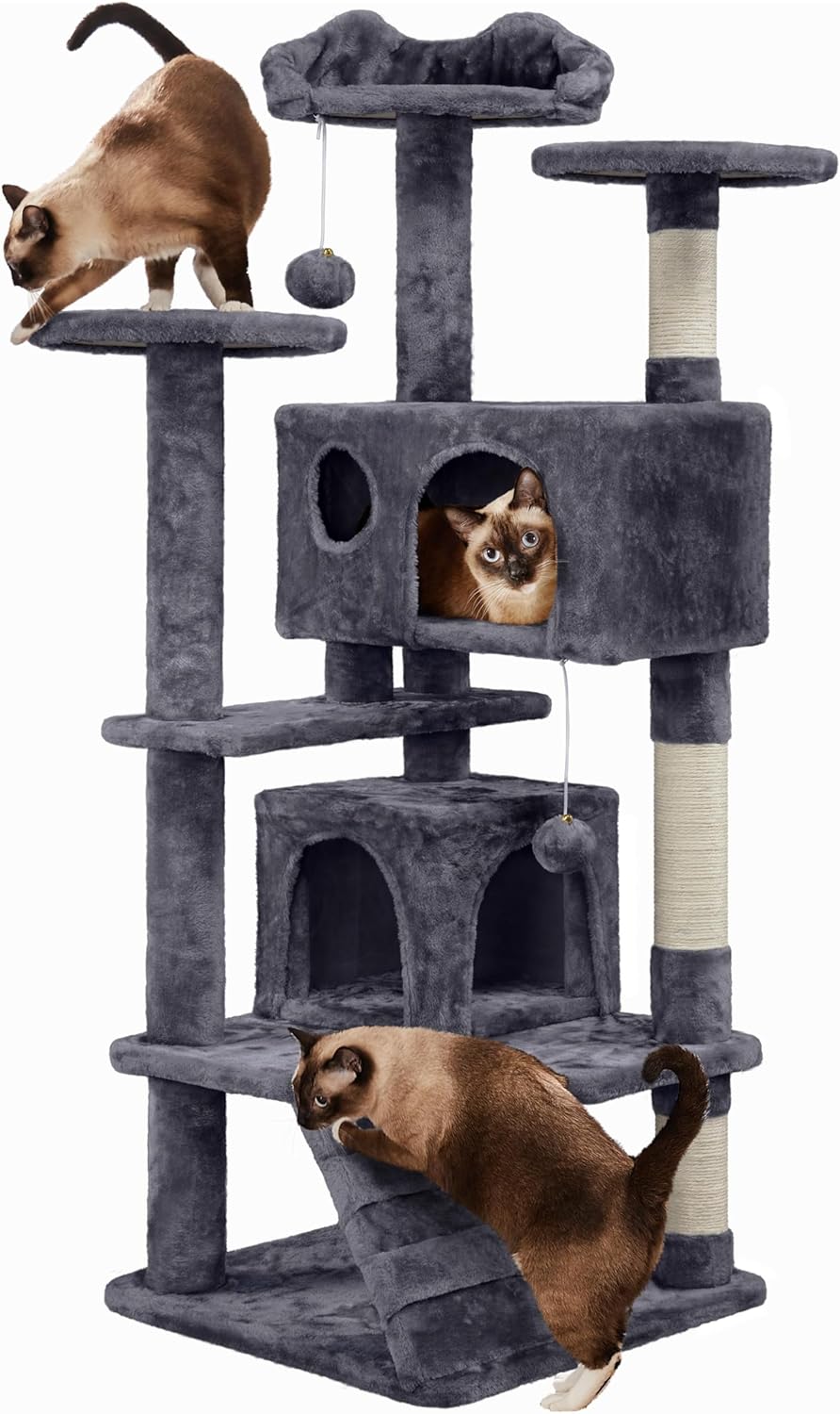 Tour de Jeu pour Chats 139 cm avec Niches et Plateformes