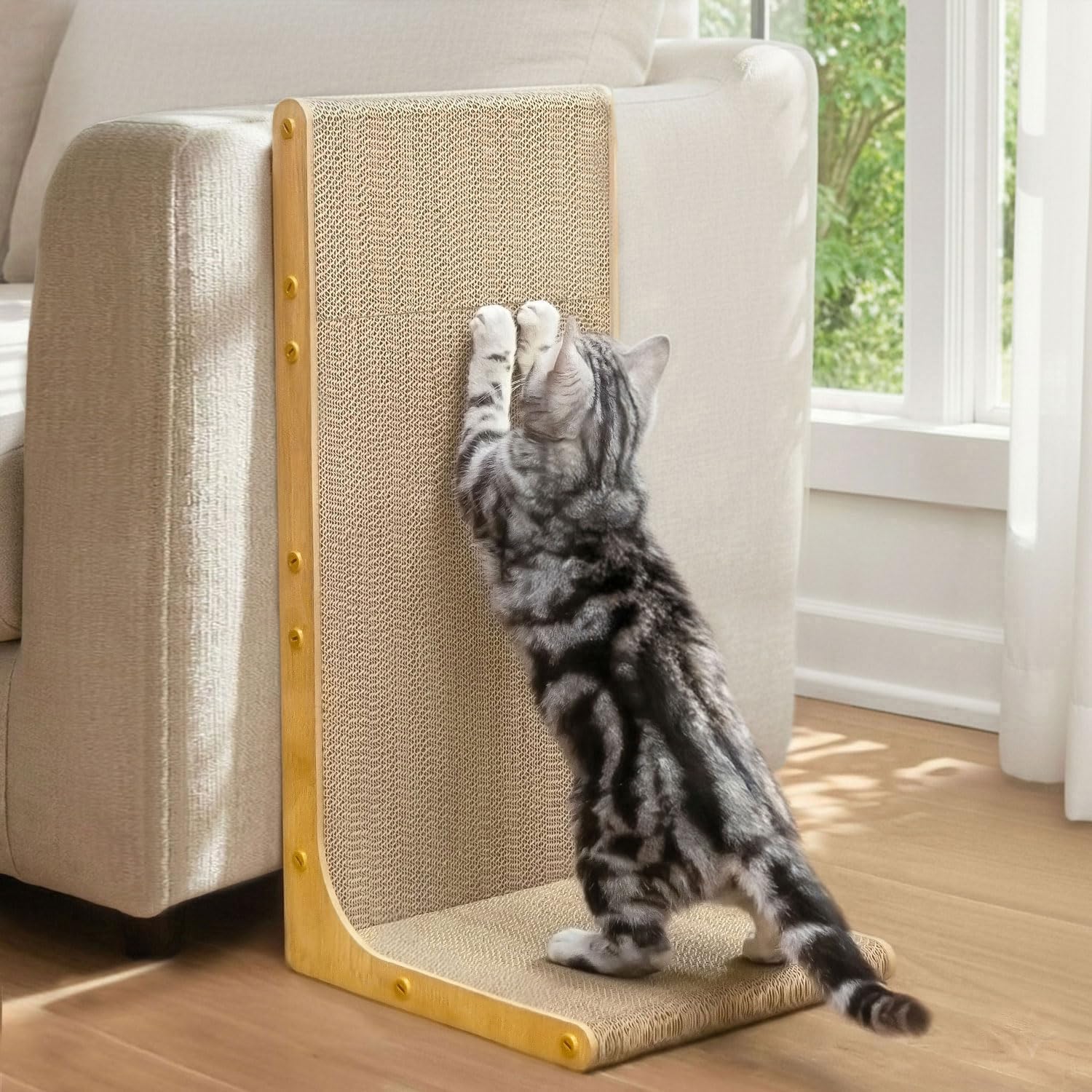 Grattoir en L Montable au Mur pour Chats