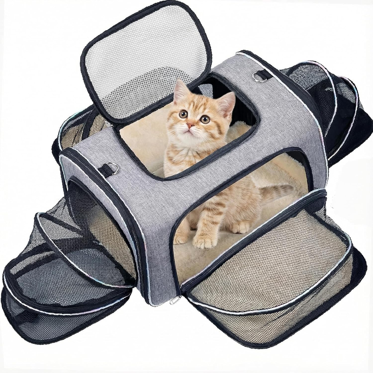 Sac de Transport Extensible pour Chat et Petit Chien